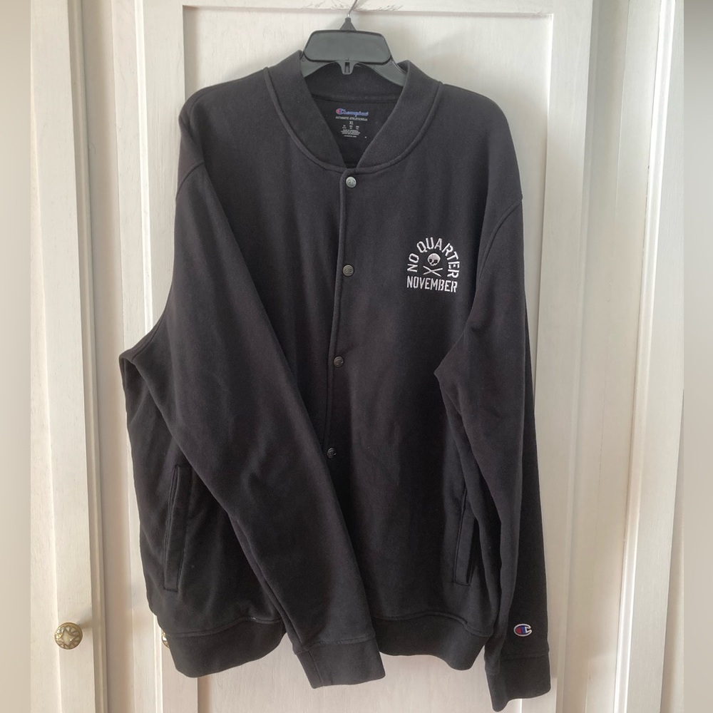Champion Black Snap-Front Embroidered Jacket No Quarter November